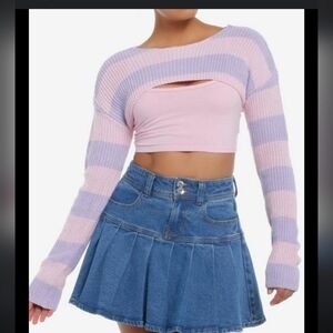 Cute Pastel Goth Purple And Pink Shrug